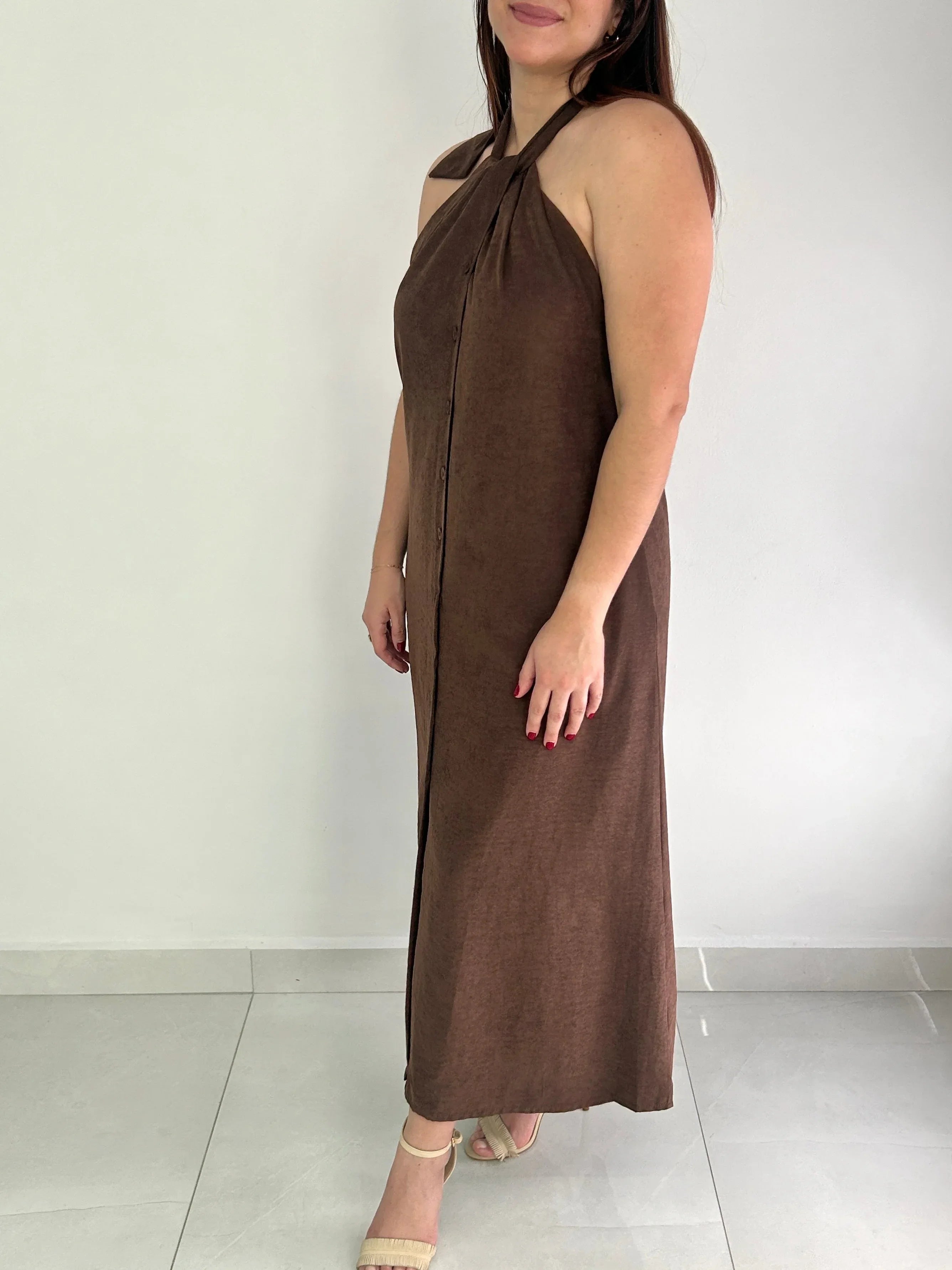 Millie Halter Midi Dress - Cuevas Closet - Dresses