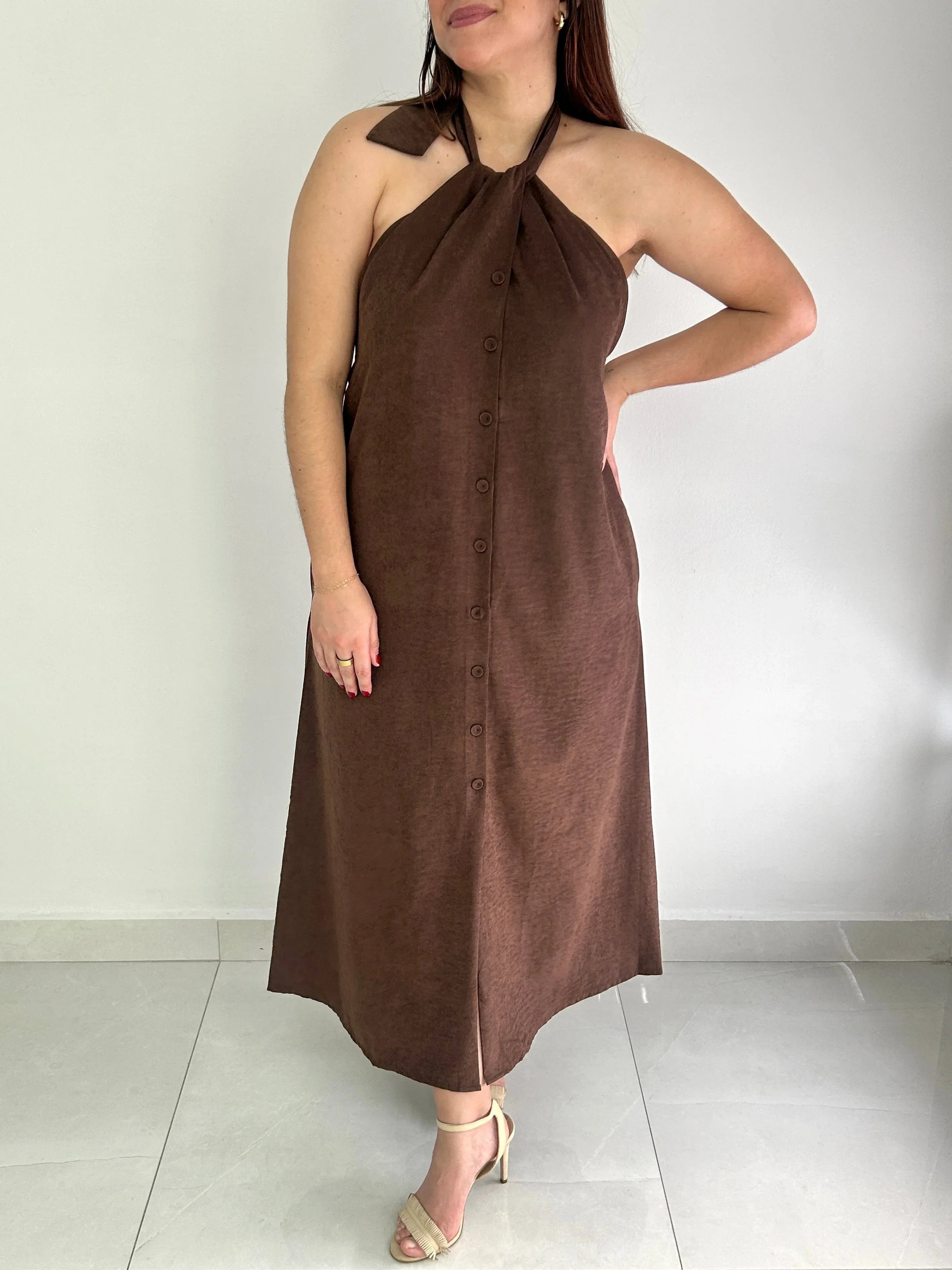 Millie Halter Midi Dress - Cuevas Closet - Dresses