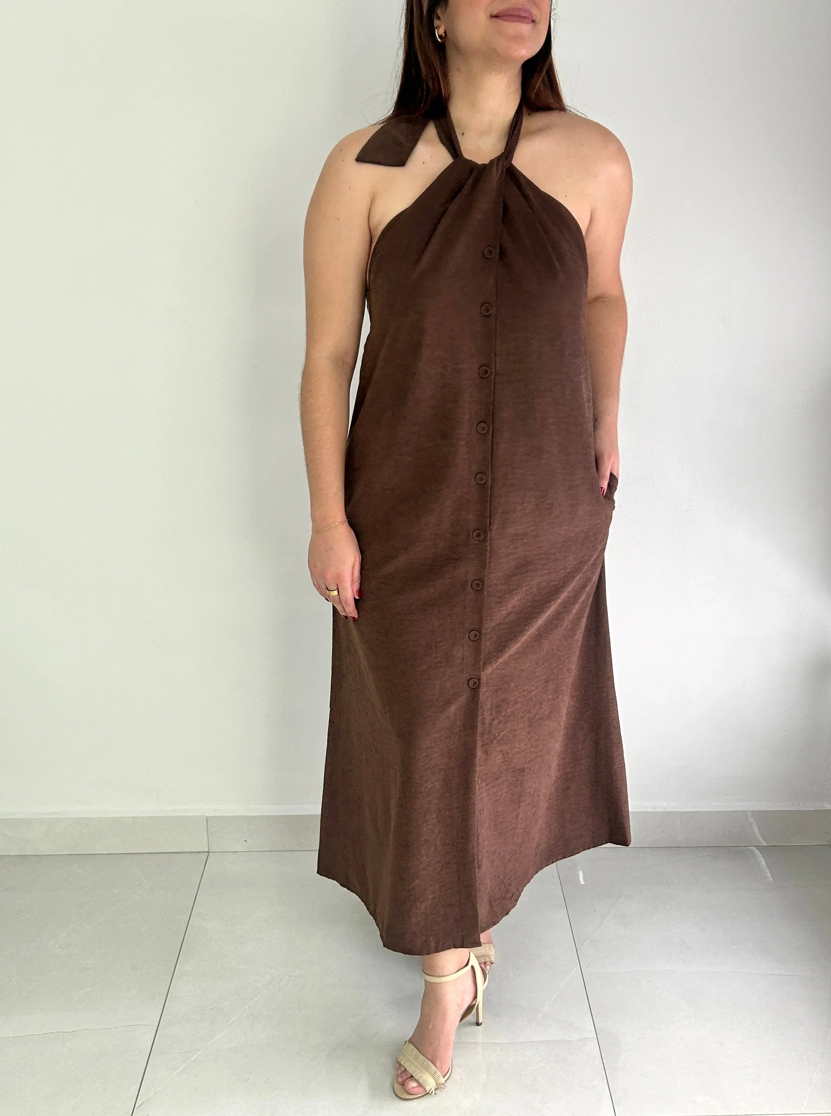 Millie Halter Midi Dress - Cuevas Closet - Dresses