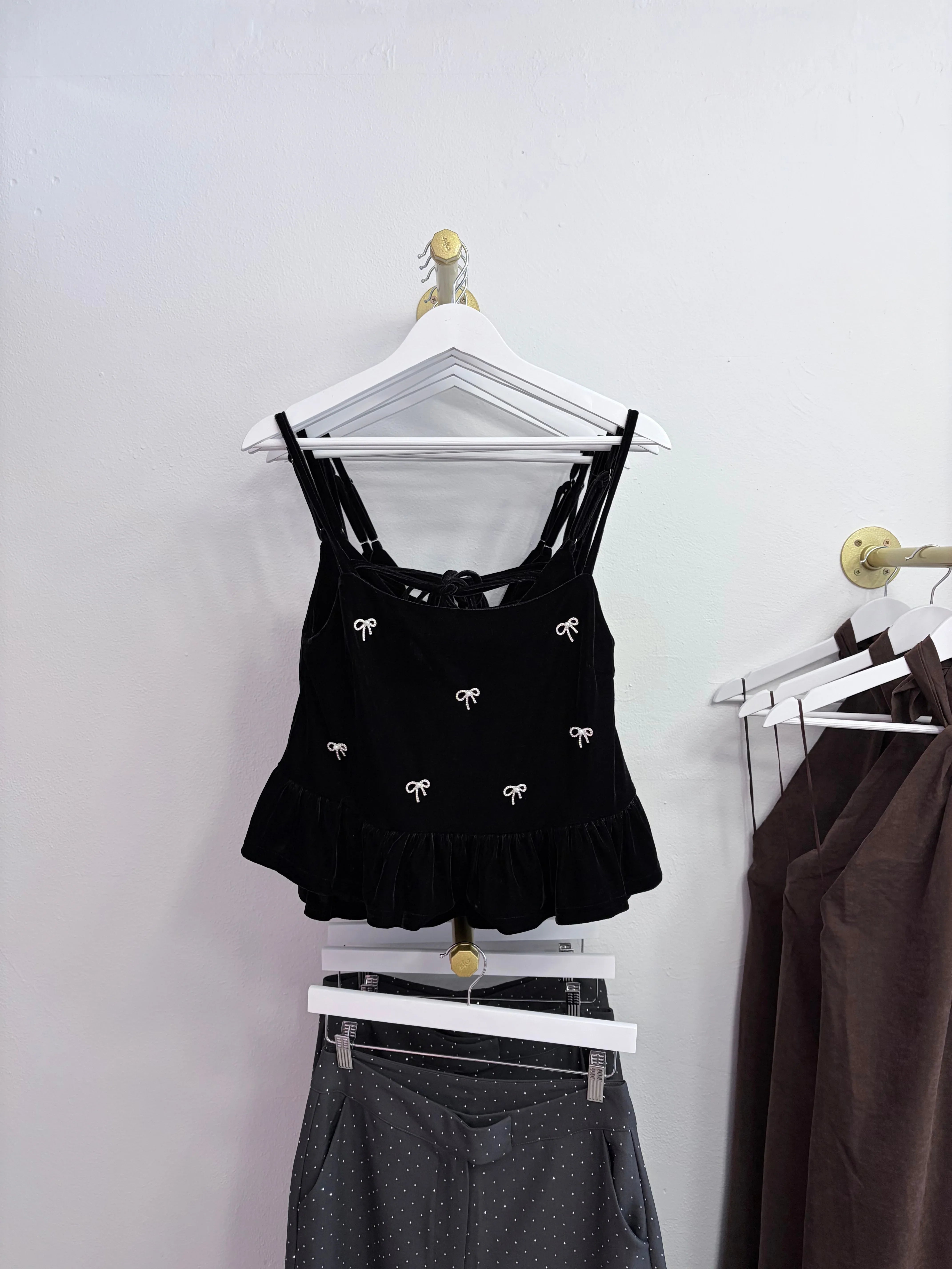 Poly Bow Top - Cuevas Closet - Tops