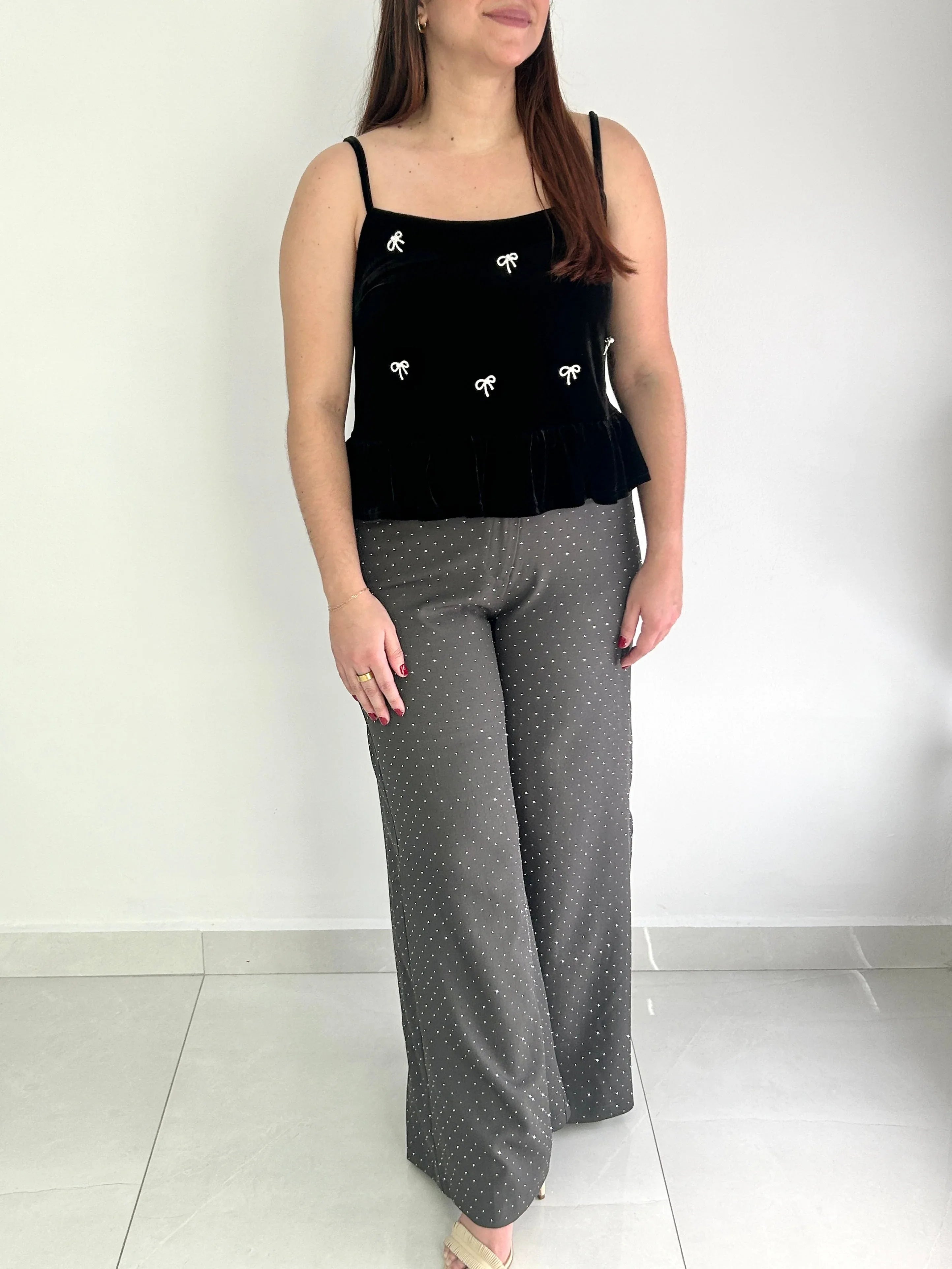 Poly Bow Top - Cuevas Closet - Tops