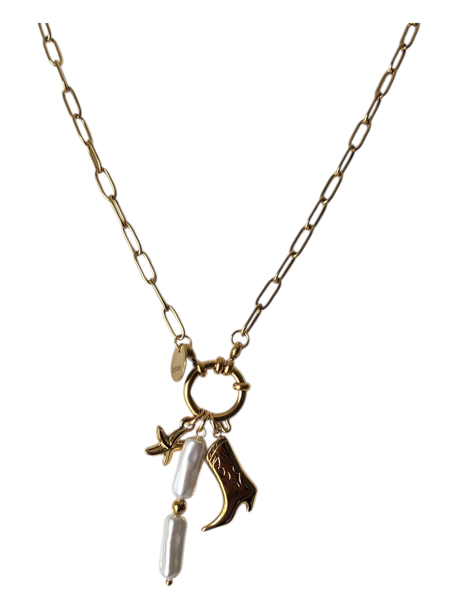 Coastal Boot Necklace - Cuevas Closet - 