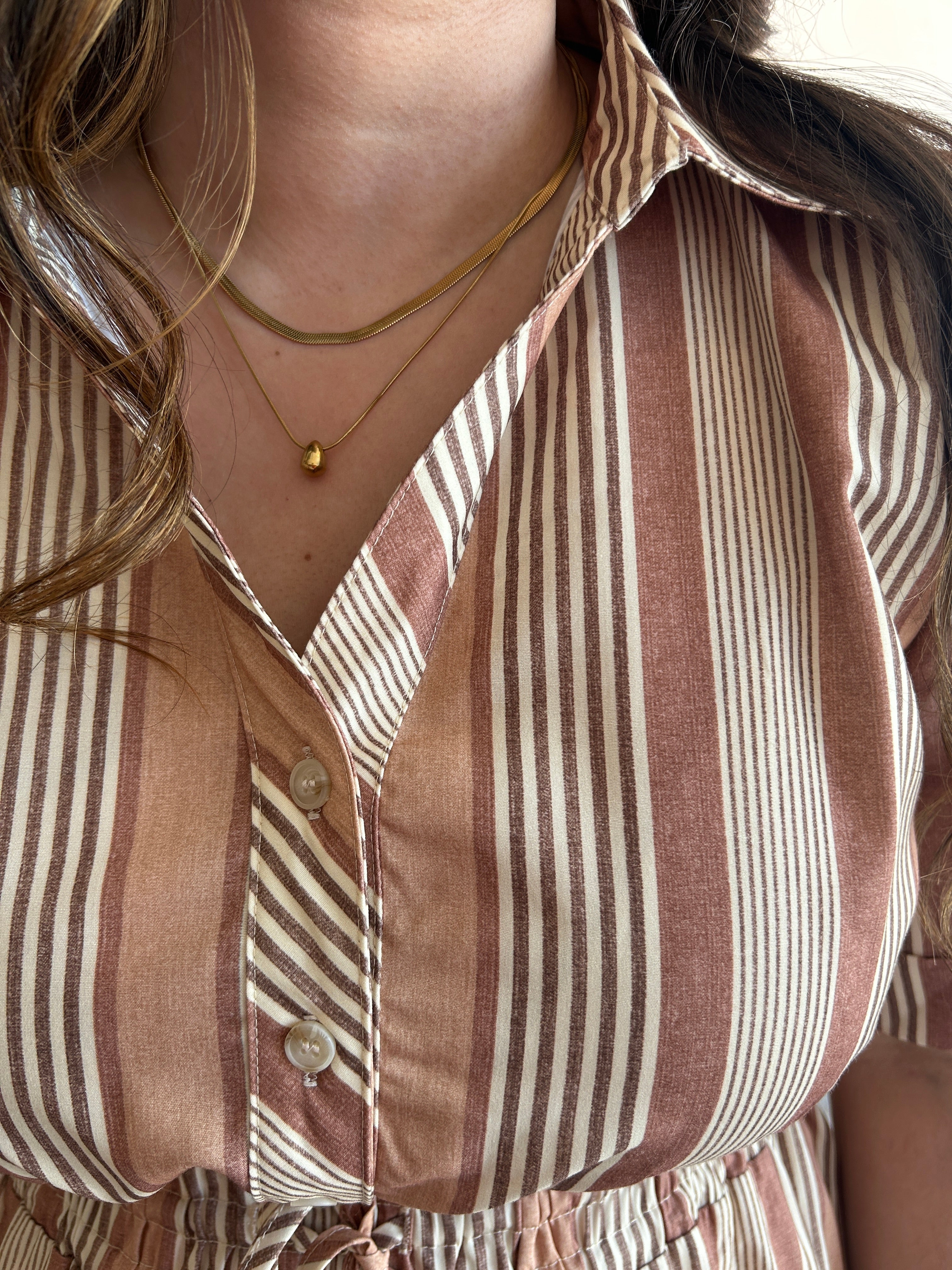 Eliana Stripe Midi Dress - Caramel – view 8