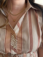 Eliana Stripe Midi Dress - Caramel – view 8