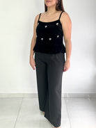 Emily High Waisted Pants - Cuevas Closet - Pants
