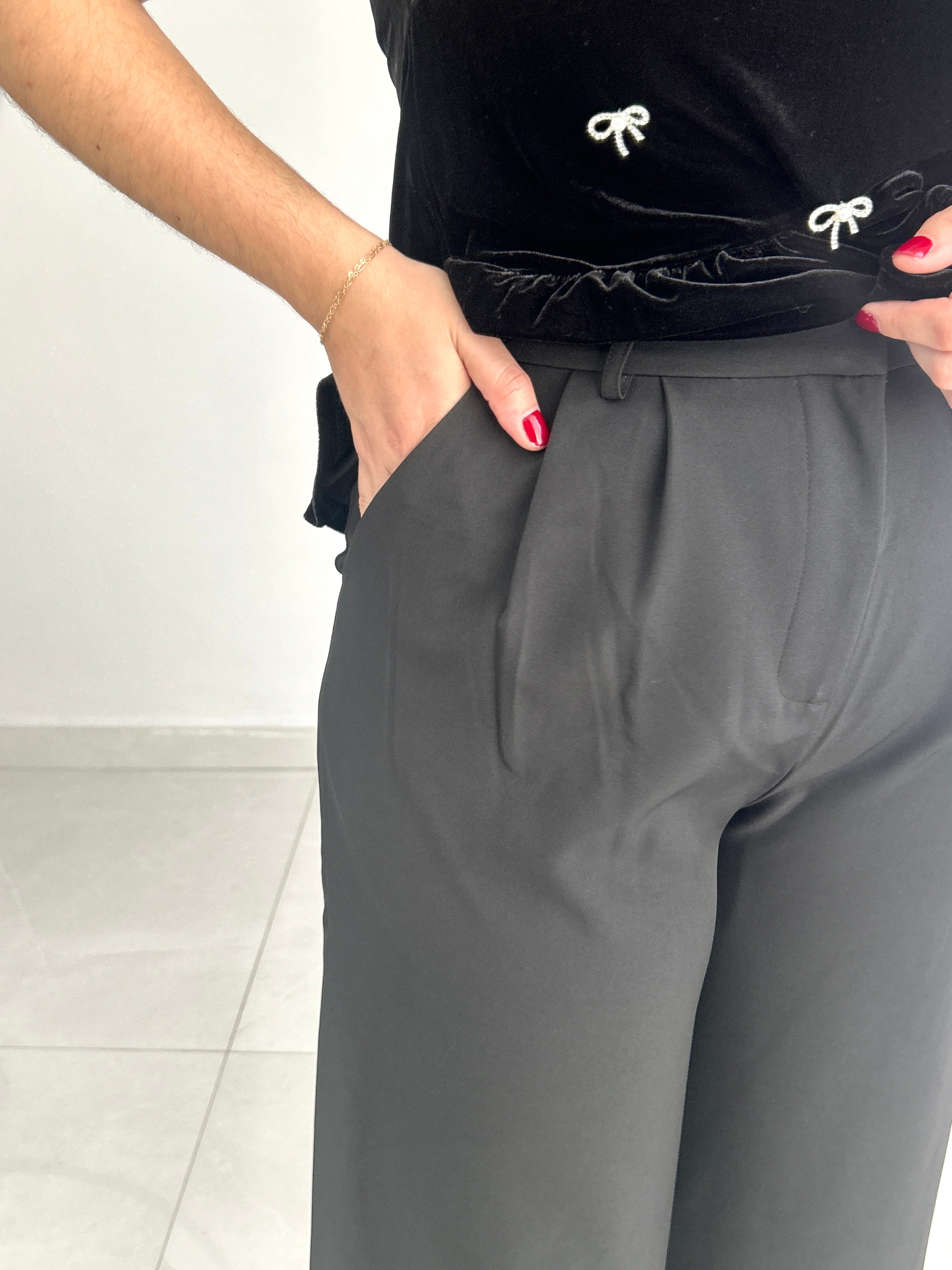 Emily High Waisted Pants - Cuevas Closet - Pants