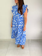 Erin Abstract Maxi Dress - Cuevas Closet - Dress