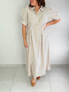 Malani Button Down Maxi Dress - Cuevas Closet - Dresses