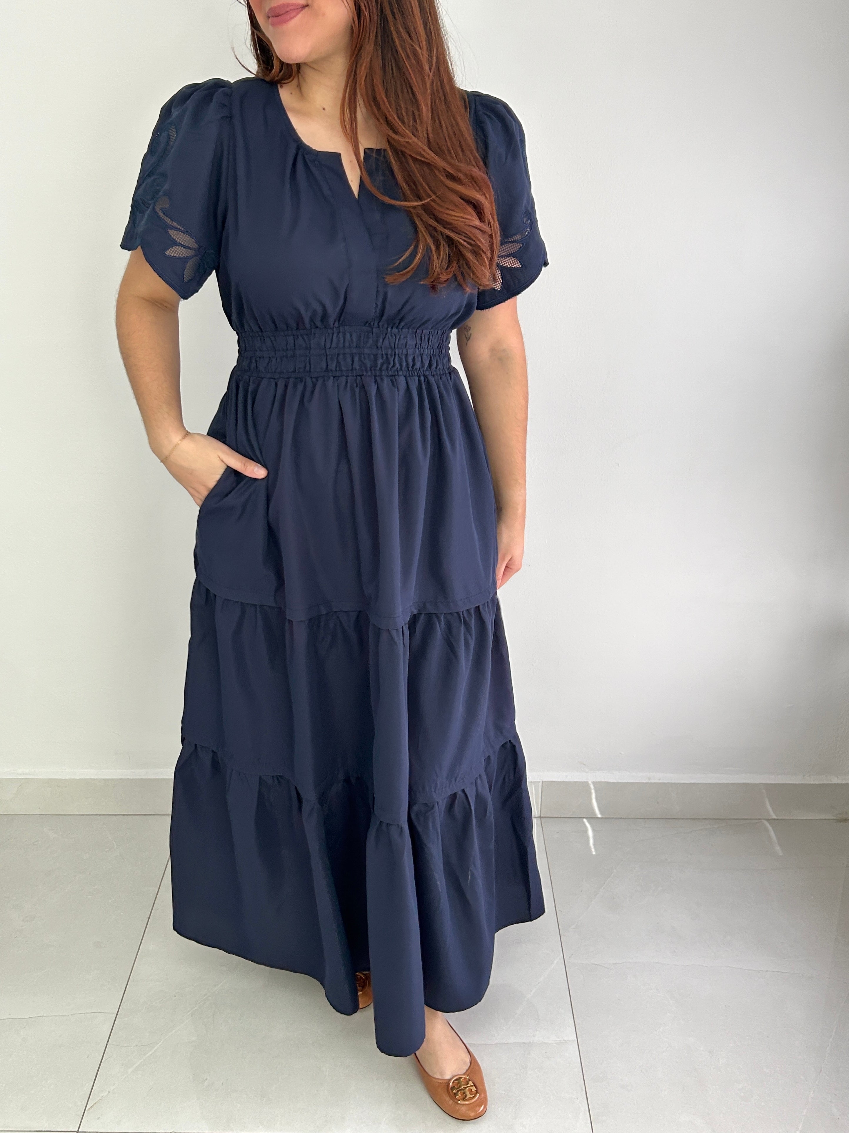 Margaret Embroidered Maxi Dress - Cuevas Closet - Dresses