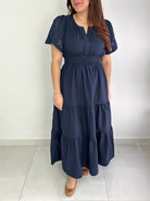 Margaret Embroidered Maxi Dress - Cuevas Closet - Dresses