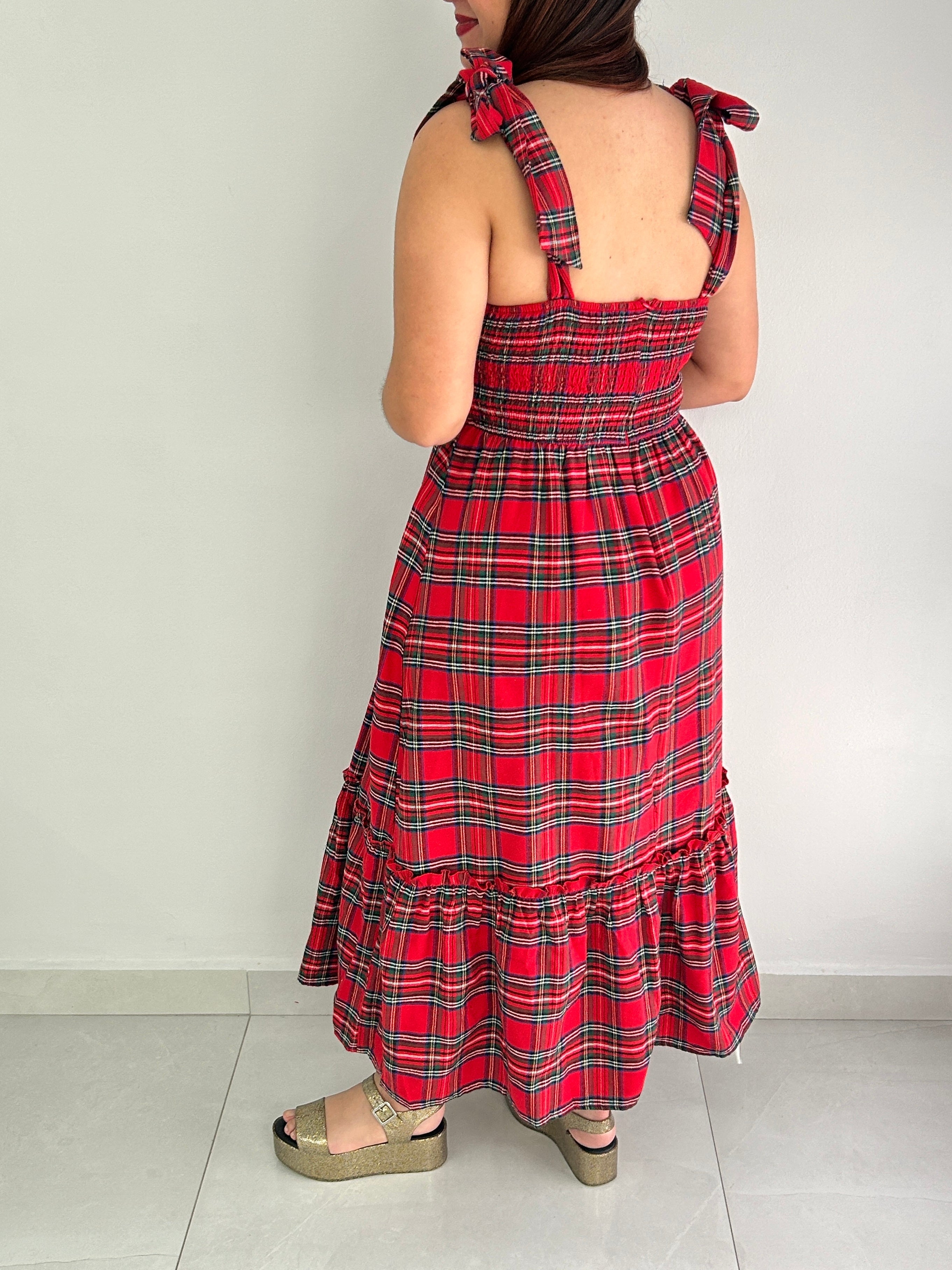 Martha Bow Midi Dress - Cuevas Closet - Dresses