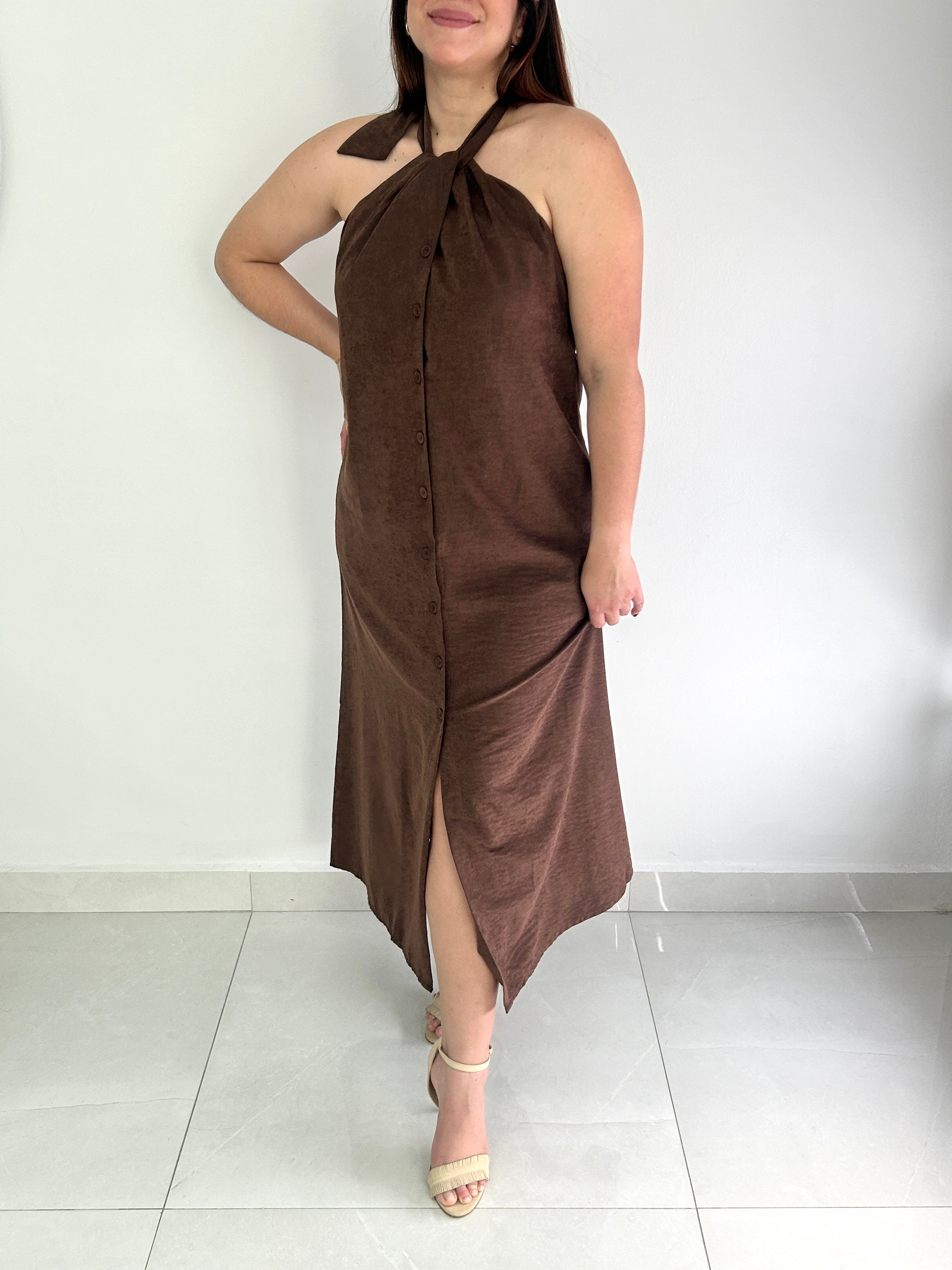 Millie Halter Midi Dress - Cuevas Closet - Dresses