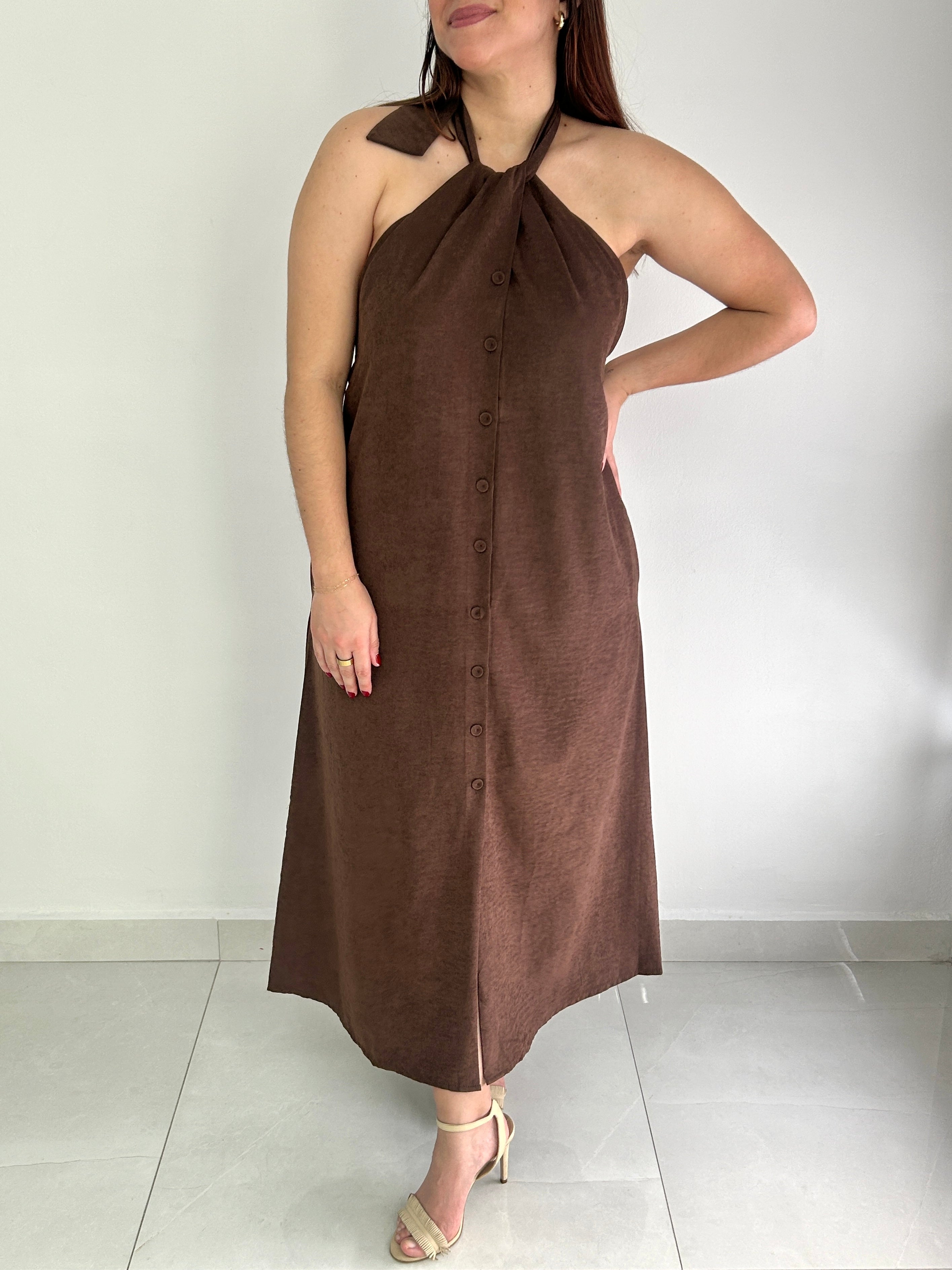 Millie Halter Midi Dress - Cuevas Closet - Dresses