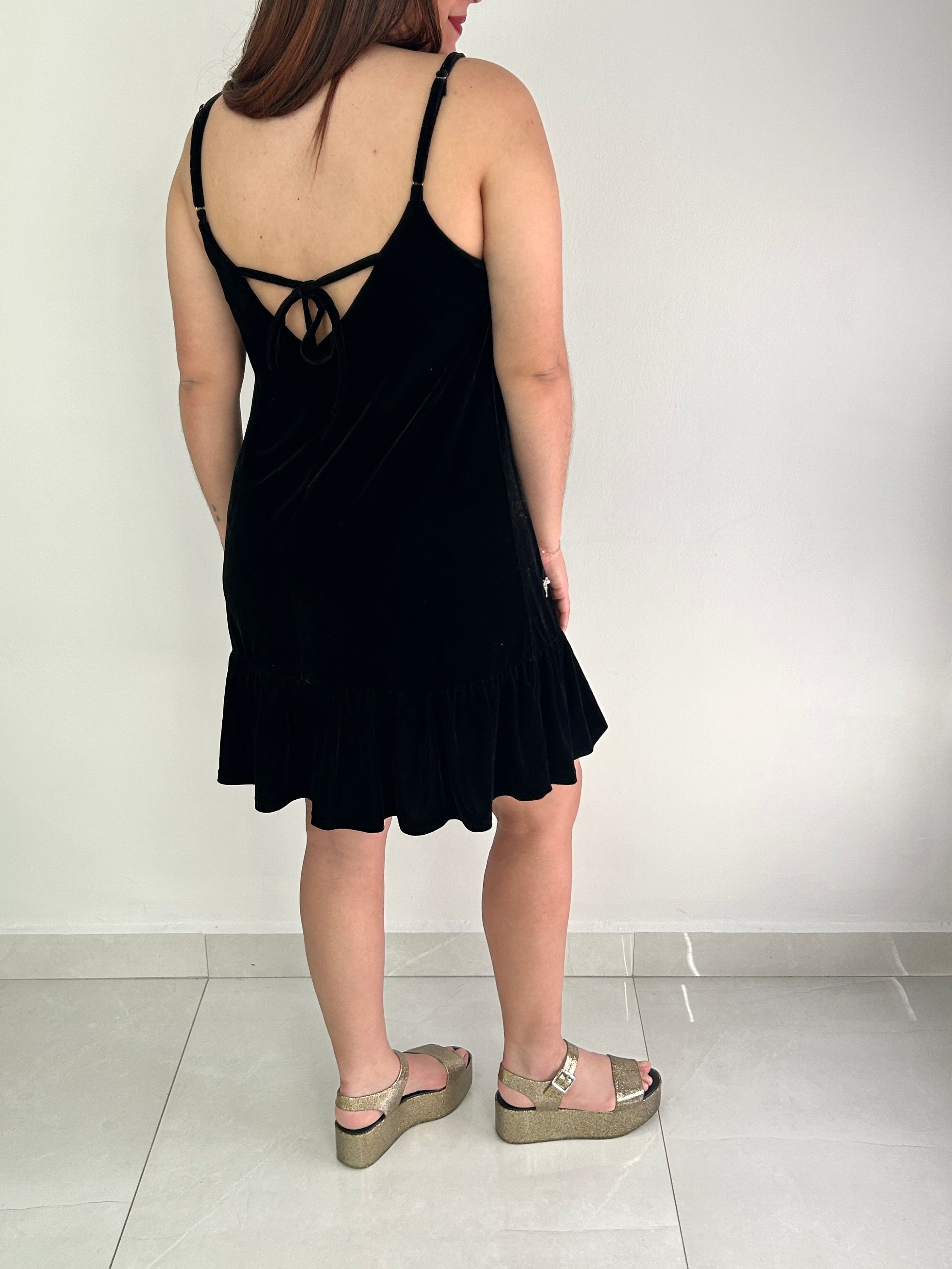 Poly Bow Mini Dress - Cuevas Closet - Dresses